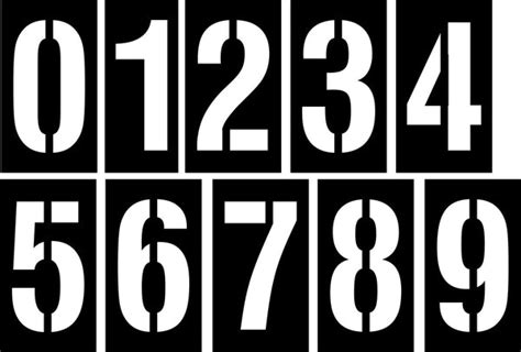Number Stencils 0 9 Complete Set Stencils Online