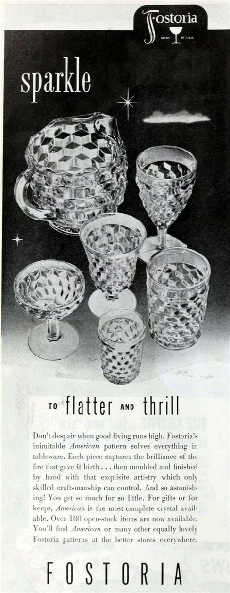Vintage Fostoria Glass 100 Old Patterns Colors And Styles Of The Classic American Glassware