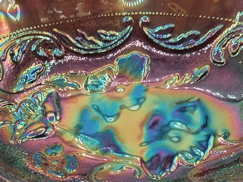 Fenton Vintage Amethyst Carnival Art Glass Iridescent Bowl Candy Dish 7 5 Wide Ebay