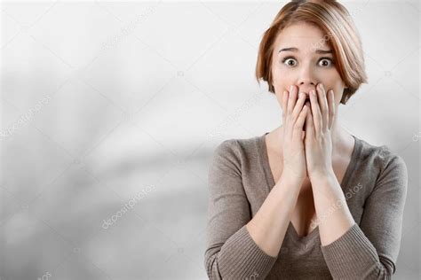 Worried Woman Holding Face With Hands Stock Photo By ©billiondigital
