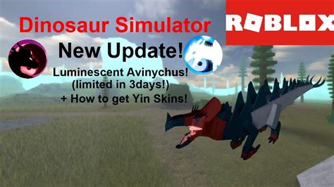 Roblox Dinosaur Simulator New Update Luminescent Avinychus Showcase