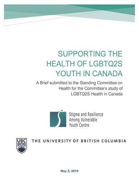 Supporting The Health Of Lgbtq2s Youth In Canada Stigma And