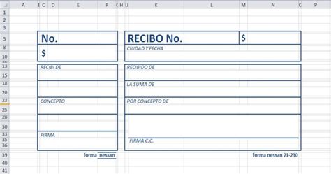 Plantilla De Recibos En Excel Recibo Portadas Word Formato De Recibo