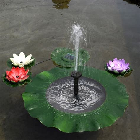 Lotus Leaf Design Solar Energy Garden Fountain