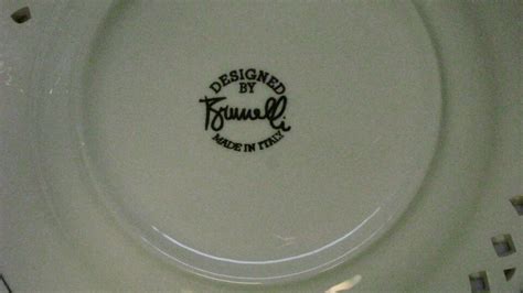 7 Plates Italy Brunelli Tiffany Pattern Pierced Lattice Edge Figs