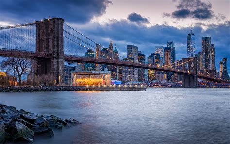 Herunterladen Hintergrundbild Brooklyn Bridge New York