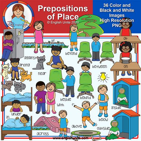 Clip Art Prepositions Of Place Made By Teachers