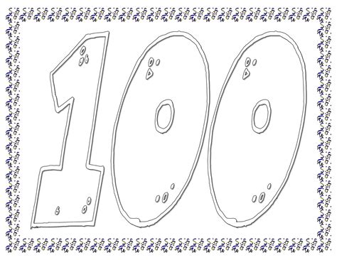 21 Great Pics 100 Image Printable Coloring Pages 100th Day Coloring