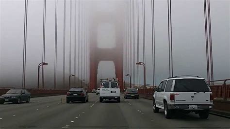 Driving Through The Clouds The Golden Gate Bridge Entirely Engulfed