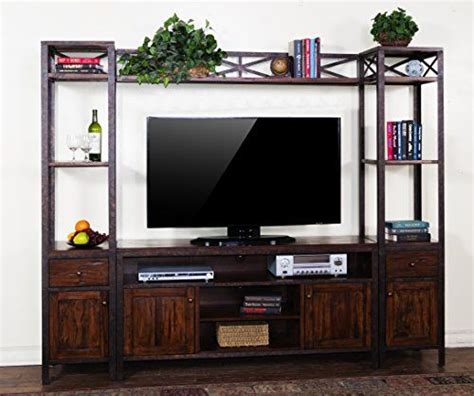 Sunny Designs Crosswinds Entertainment Wall With Bridge Two Piers And