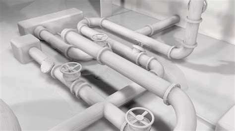 Animated 3d Glossy White Pipes Forming Pipes Stock Motion Graphics Sbv