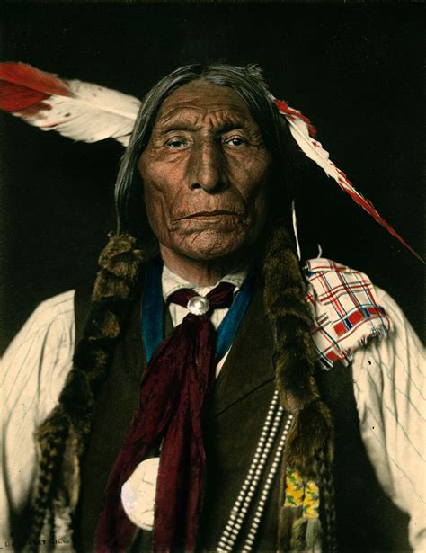 hoiio wotoma cheyenne 1909 colored carbon print photo by de lancey w gill native american