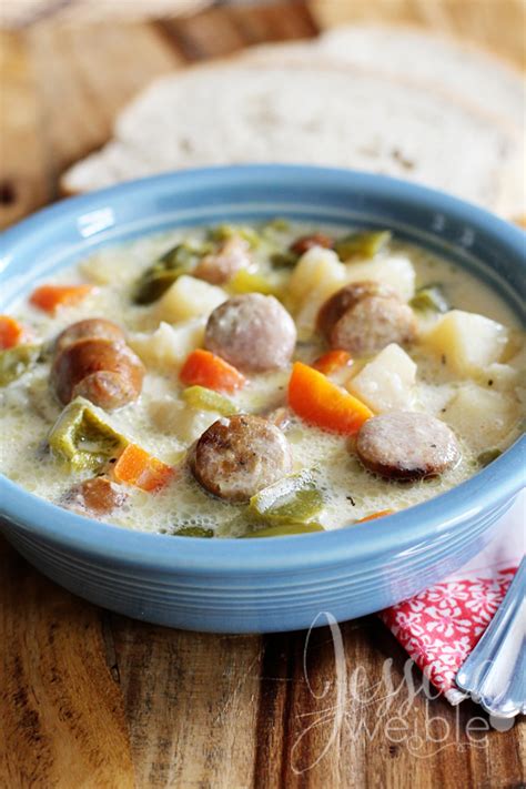 Creamy Bratwurst Stew Bratwurst Recipes Soup Recipes Bratwurst