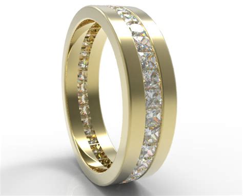Princess Cut Diamond Wedding Band For Mens Vidar Jewelry Unique