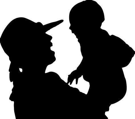 Mother And Baby Silhouette Clip Art At Getdrawings Free Download