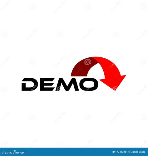 Demo Icon Sign Isolated On White Background Stock Illustration