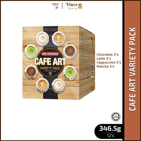 Aik Cheong Cafe Art Variety Pack Cappuccino Chocolate Matcha