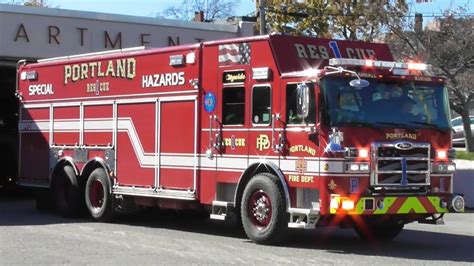 Portland Me Fire Department Rescue 1 Responding Youtube