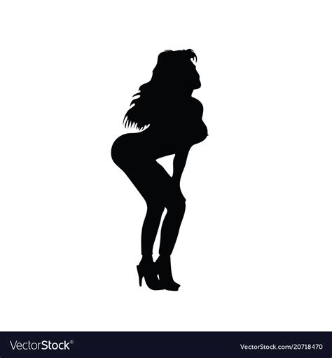 girl with sexy body silhouette royalty free vector image