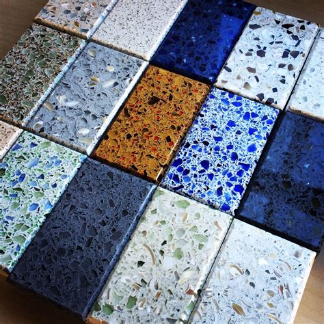 We Just Got Our Amazing Samples From Icestone Of Their Recycled Glass In Concrete Collection