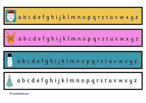 There are also upper and lower case letters matching game. Christmas Alphabet Chart - lower case letters - Printable ...