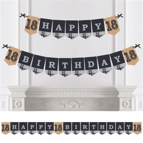 Th Milestone Birthday Time To Adult Birthday Party Bunting Banner Happy Birthday Th
