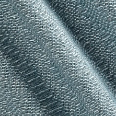 Essex Yarn Dyed Linen Blend Fabric By The Yard Metallic Water