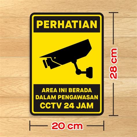 Jual Sticker Vinyl Stiker Area Berada Dalam Pengawasan CCTV X Cm