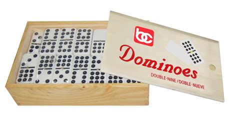 Bene Casa Hand Crafted Double Nine Dominoes Set In Wooden Storage Box