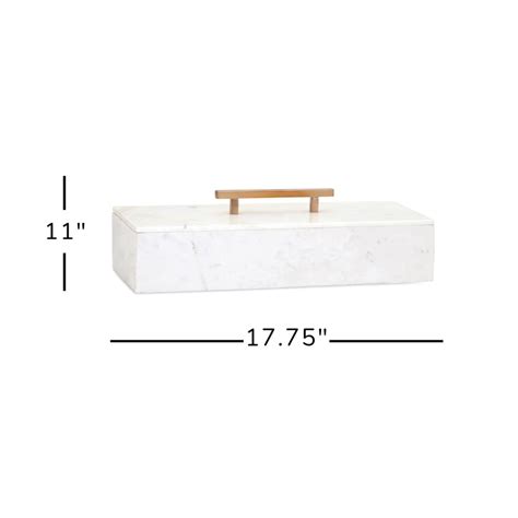Imax Worldwide Home Marble Box Accent Pieces Lidded