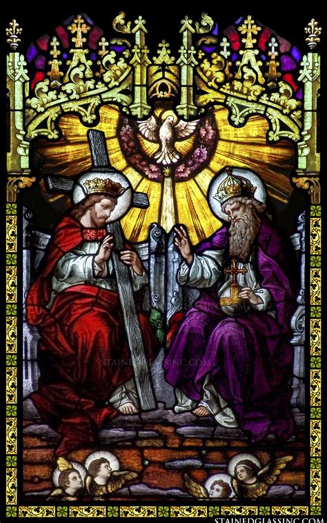 Father Son And Holy Spirit Stained Glass Window