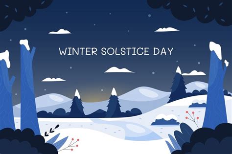 Free Vector Hand Drawn Flat Winter Solstice Illustration