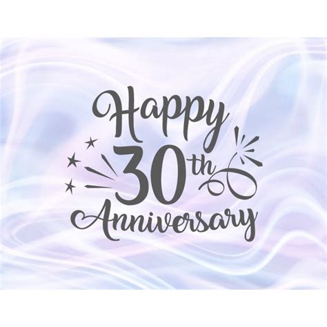 Happy 30th Anniversary Svg Files For Cricut Pearl Wedding Thirties