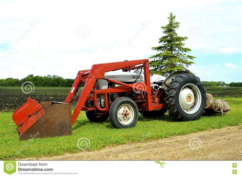 Old Ford Tractor With A Front End Loader Editorial Photo Image Of