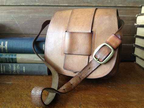 Vintage Artisan Sienna Brown Leather Saddle By Jansvintagestuff
