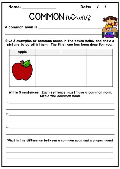 Types Of Nouns Worksheet For Grade 4 Worksheets Joy