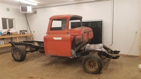 56 Chevy On An 87 Longbox Chassis Project 55 Chevy Truck Chevy