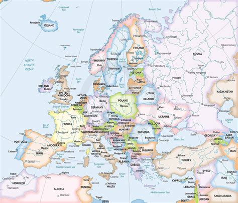 Free Political Maps Of Europe Mapswire For Printable Map Of Europe Images