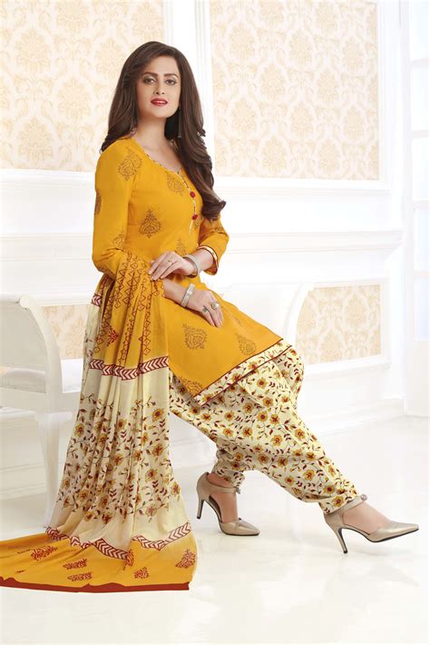 Buy Ganpati Unstitched Pure Cotton Dress Material Churidar Suit For