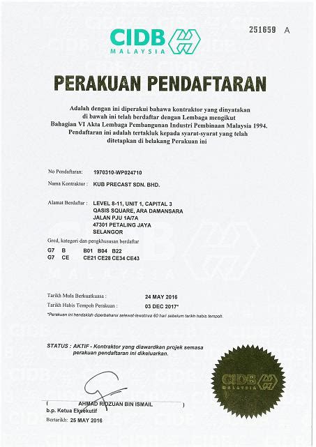 Precast rc segmental box girder. Certificates and Achievements | JEKS Group of Companies