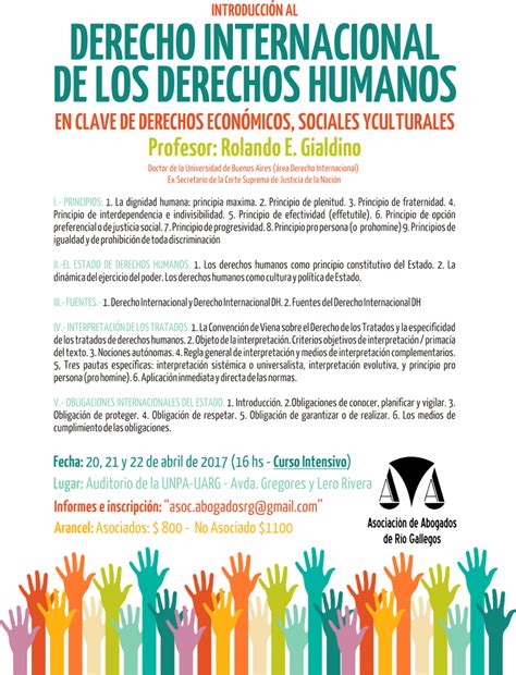 Maybe you would like to learn more about one of these? Curso intensivo: Derecho Internacional de los Derechos Humanos. - Asociación de Abogados de Río ...