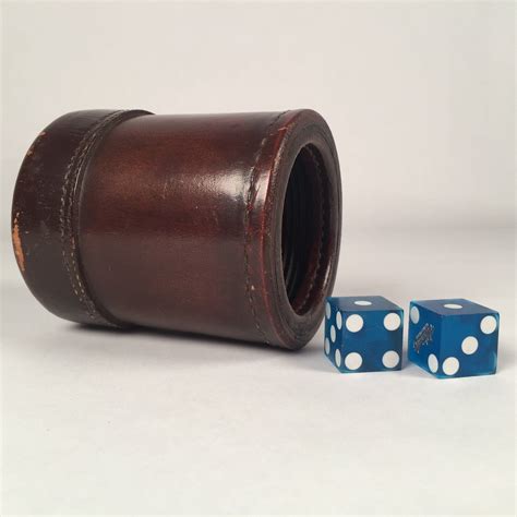 Vintage Heavy Thick Leather Dice Cup Etsy Thick Leather Dice Cup Dark Brown Leather