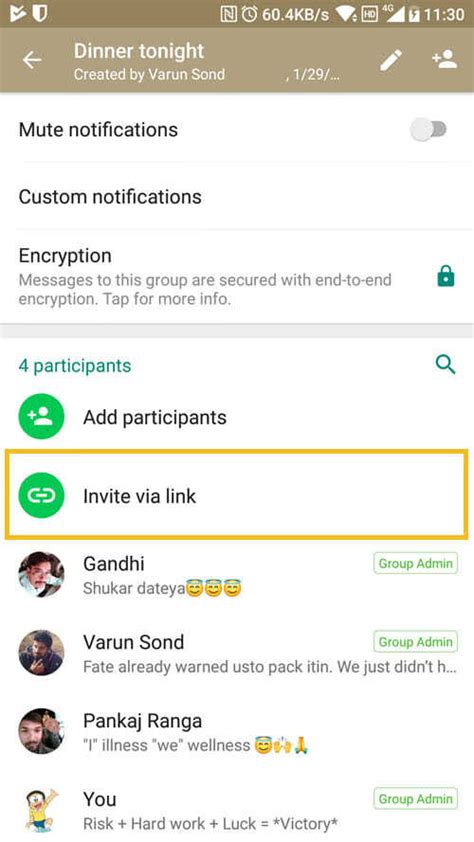 How To Create Whatsapp Group Invite Link Android Iphone
