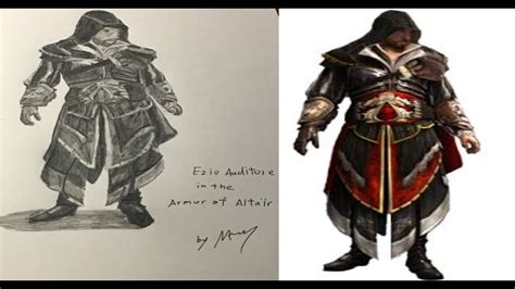 Drawing Ezio Auditore In The Armor Of Altair AC2 YouTube
