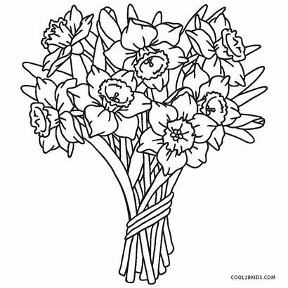 Coloring Printable Flower Pages Flowers Sheets Colouring