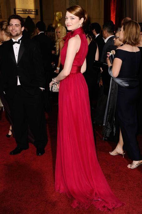Celebrity Dresses Emma Stone Formal Dress 2012 Oscars Red