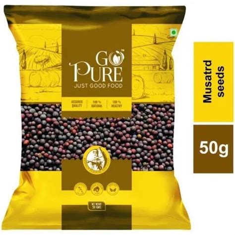 50 Gram Go Pure Black Mustard Seeds At Rs 110packet Black Mustard