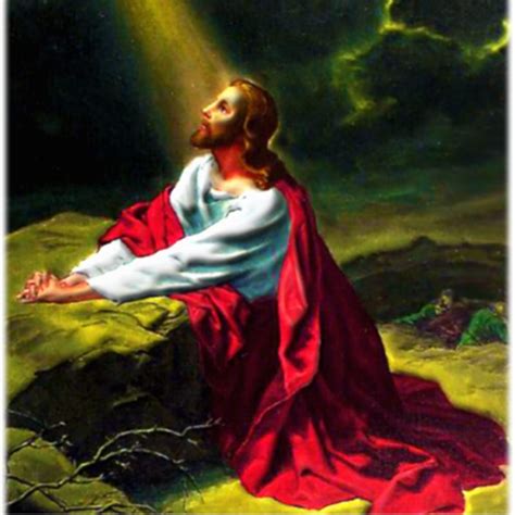 Jesus Christ Praying In The Garden Of Gethsemane Standing Photo