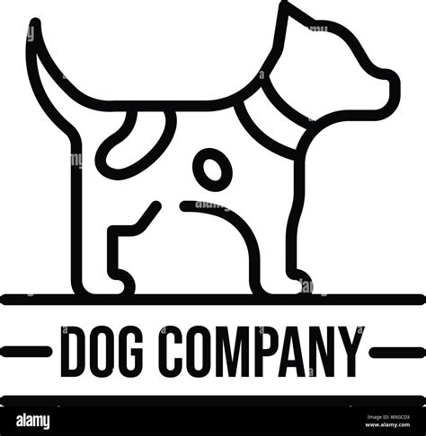 Dog Company Name Logo Outline Dog Company Name Vector Logo For Web