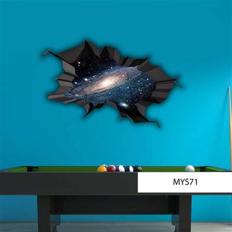 Galaxy Wall Decal 3d Wall Mural Space Wall Decal Universe Etsy